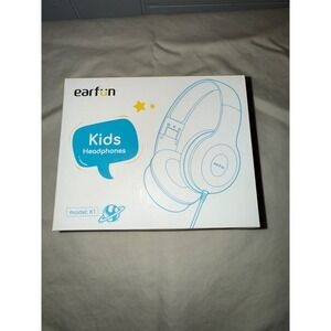 EarFun K1 Kids Wired Headphones Volume Limiting Sharing Port Black Red l4 pair